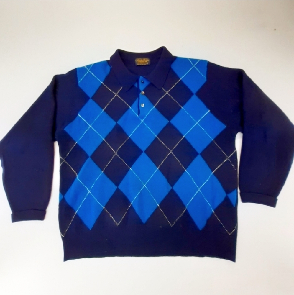 Brooks Brothers blue cardigan mens sweater